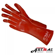 PVC piros kesztyű 40 cm