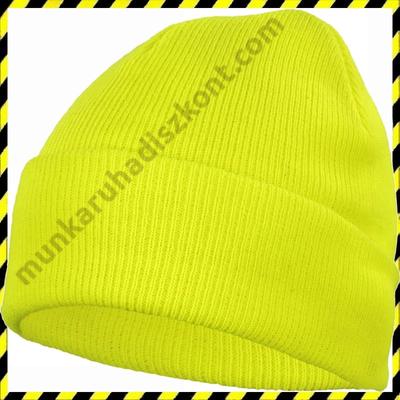 Fluo sárga sapka, kötött fluo sapka