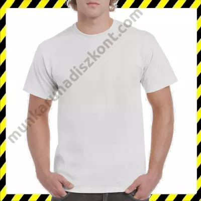 Gildan fehér póló, GI5000 pamut póló